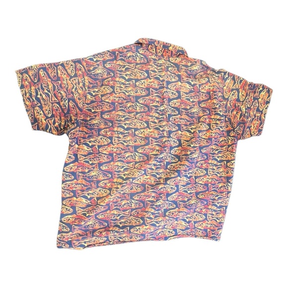 Vintage Polo Ralph Lauren X Ralph Lauren Rare Polo Jeans Fish All Over Print XXL - Picture 2 of 10